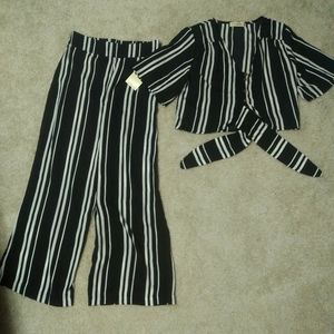 NWT Two-Piece Crop Jumpsuit